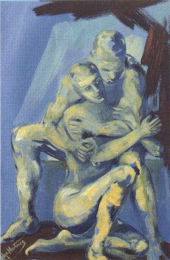 Quer�ndose. Acr�lico sobre lienzo. 81 x 54 cms.